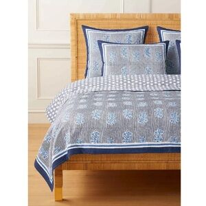 Serena and Lilly Amalfi Shams, pair of King shams, like new, coastal blue